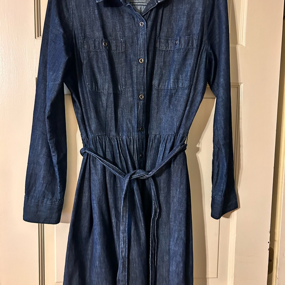 Gap Denim Shirt Dress - Picture 2 of 9